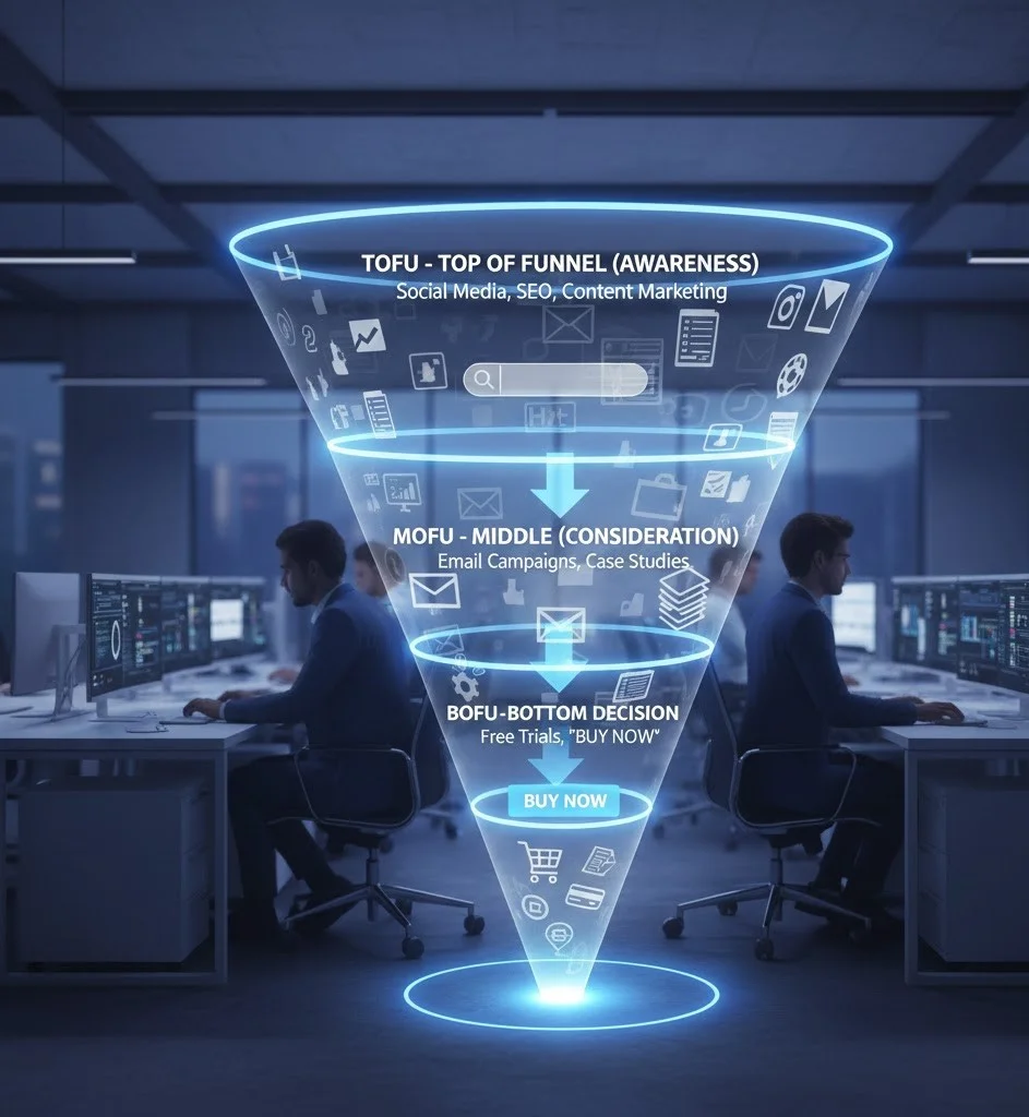 Digital Marketing Funnel (TOFU, MOFU, BOFU)